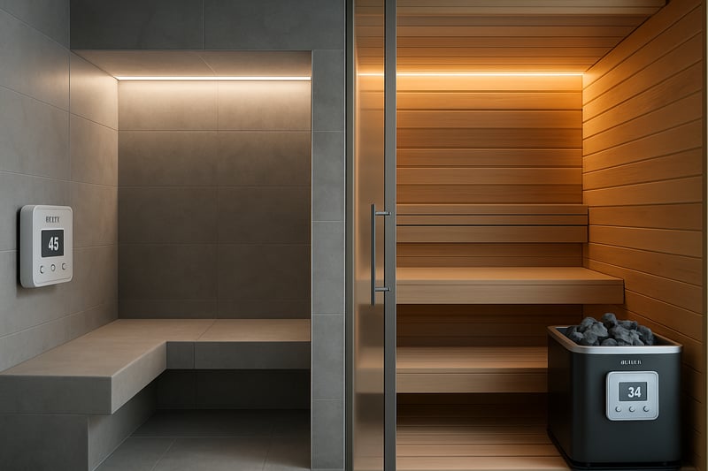 Modern steam room and sauna equipment by Classic Spa Modern steam room and sauna equipment by Classic Spa